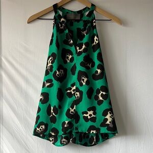 Leopard Print Green Swing Tank